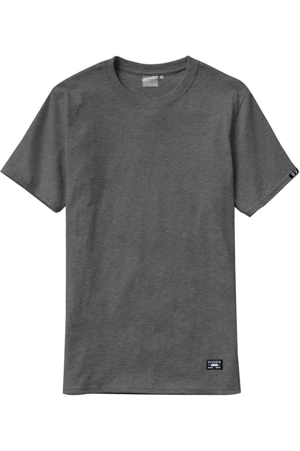 Sivugin Fitness Tisört Erkek Koyu Gri